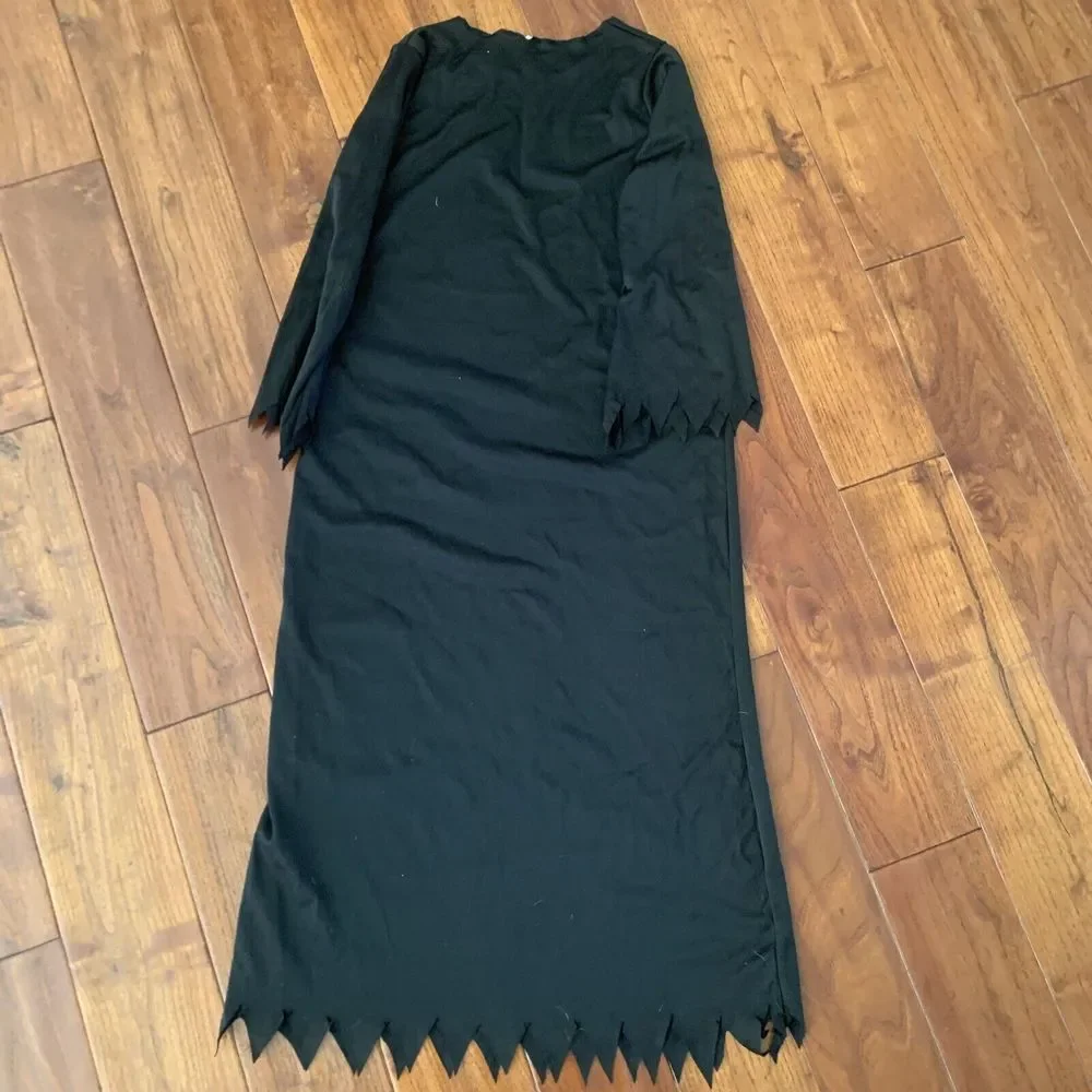 Lil’ Witch Halloween Costume Black Gothic Dress Up Child Girls Hat Dress